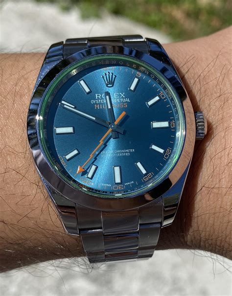 rolex milgauss blu recensione|rolex milgauss price used.